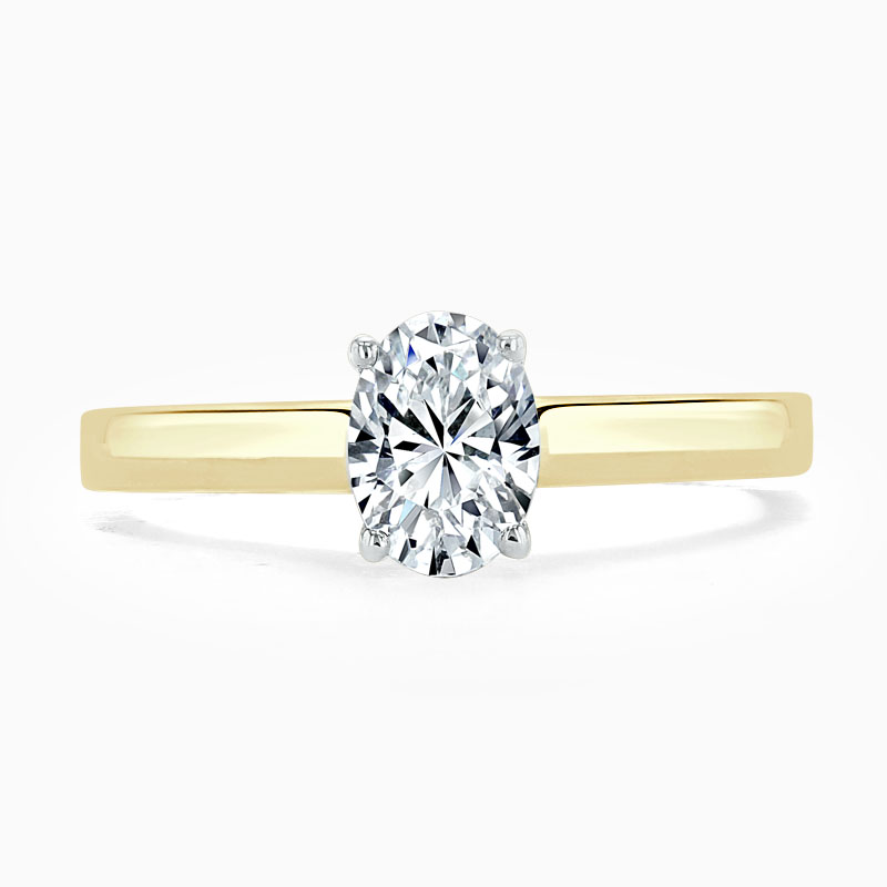 18ct Yellow Gold Oval Shape Openset Engagement Ring