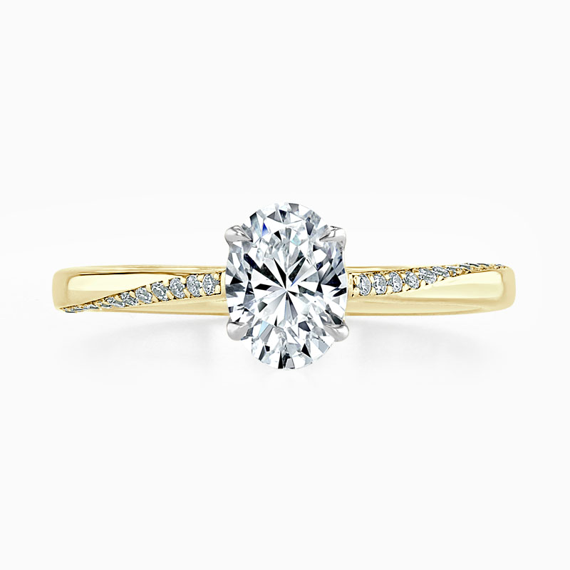 18ct Yellow Gold Oval Shape Vortex Engagement Ring