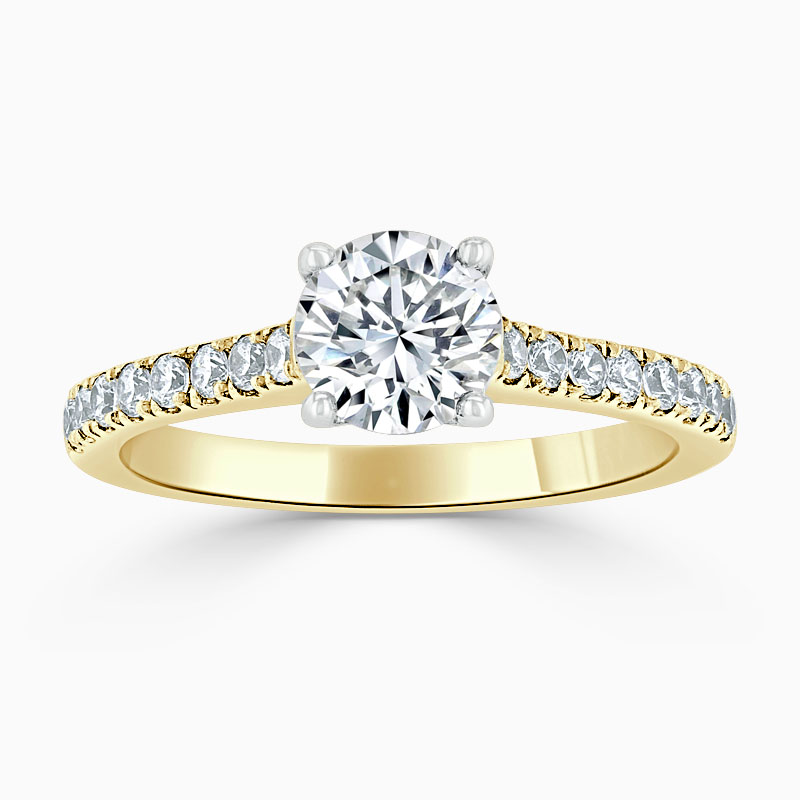 18ct Yellow Gold Round Brilliant Classic Wedfit Cutdown Engagement Ring