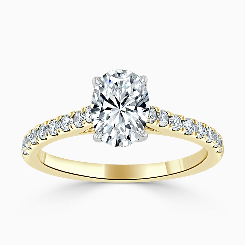 18ct Yellow Gold Oval Shape Classic Wedfit Cutdown Engagement Ring