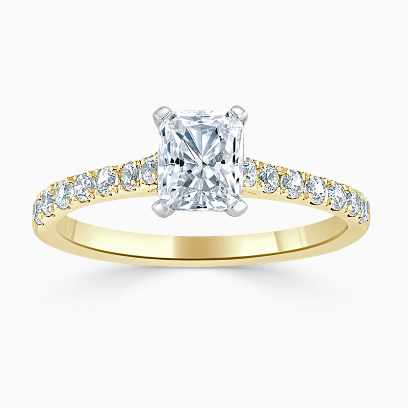 18ct Yellow Gold Radiant Cut Classic Wedfit Cutdown Engagement Ring