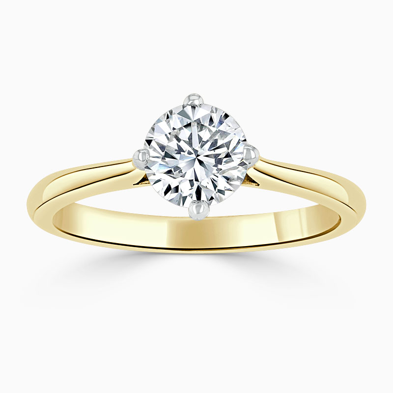 18ct Yellow Gold Round Brilliant Compass Engagement Ring