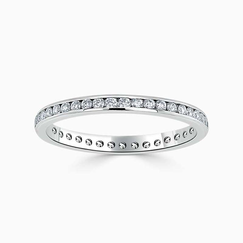 18ct White Gold 2.00mm Round Brilliant Channel Set Full Eternity Ring