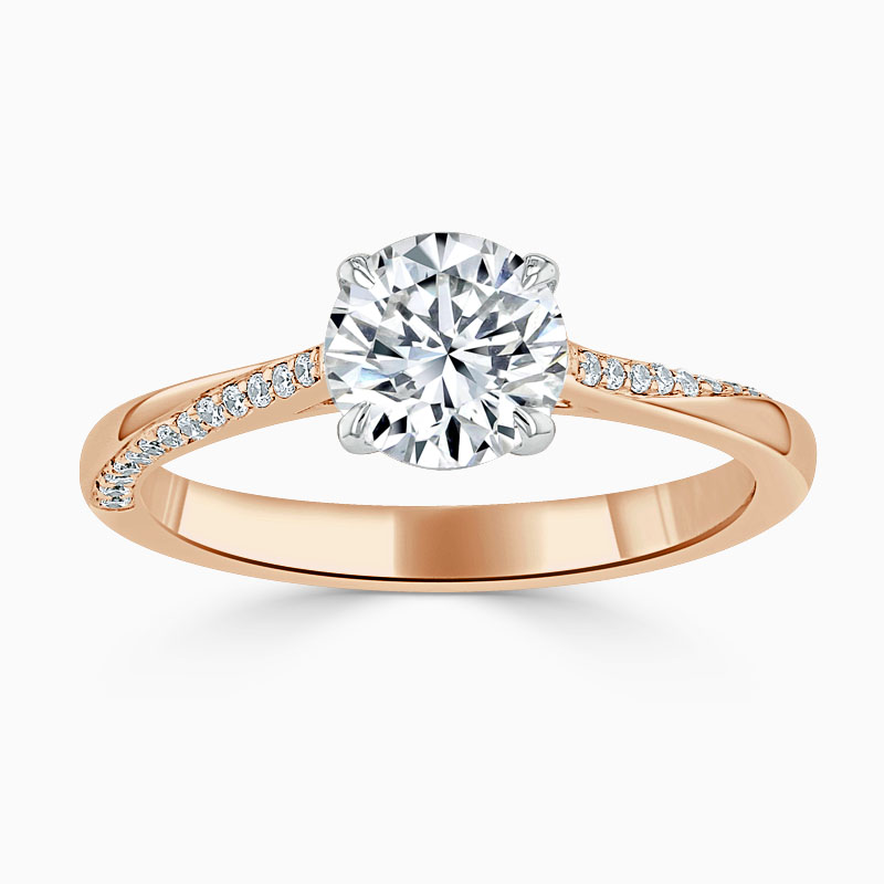 18ct Rose Gold Round Brilliant Vortex Engagement Ring