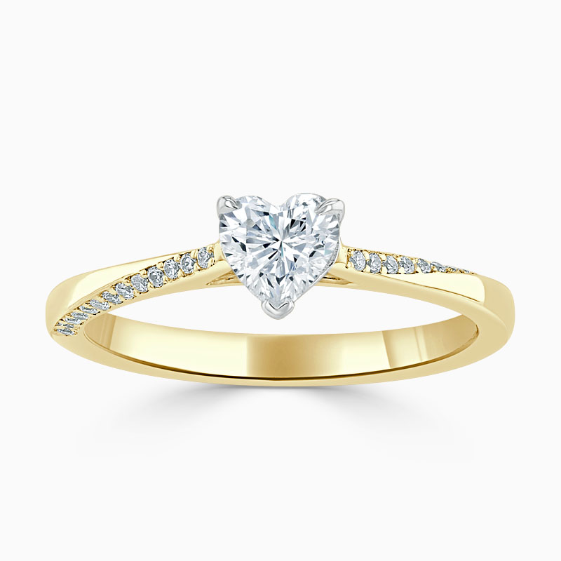 18ct Yellow Gold Heart Shape Vortex Engagement Ring