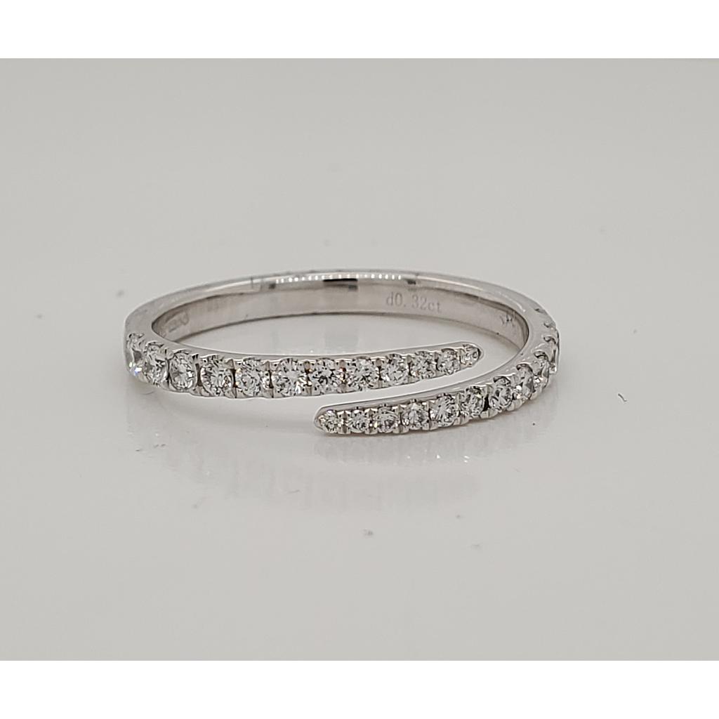 18ct White Gold Crossover Taper Eternity Ring