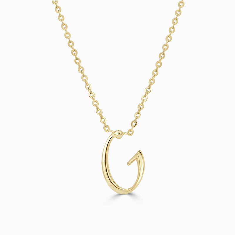 18ct Yellow Gold G - Initial Pendant