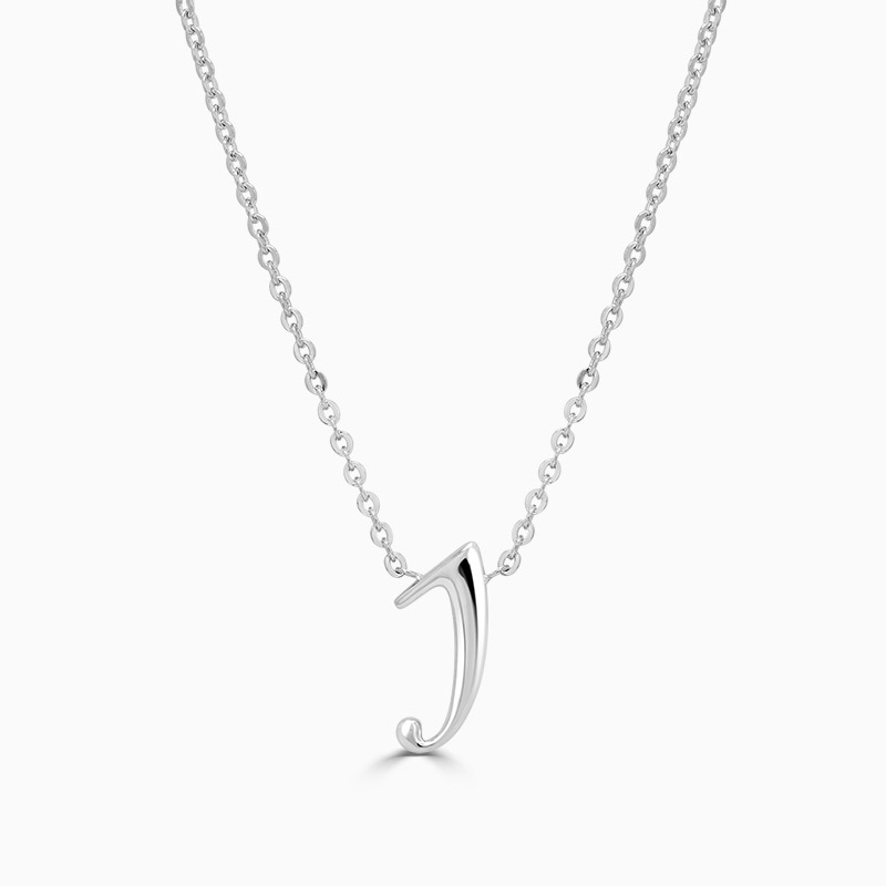 Sterling Silver J - Initial Pendant