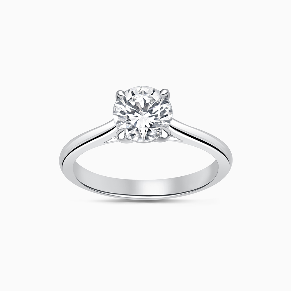 Platinum Round Brilliant Cut Wedfit Diamond Engagement Ring - GIA Certificated 1.02ct, H, VS2, GIA1176816197