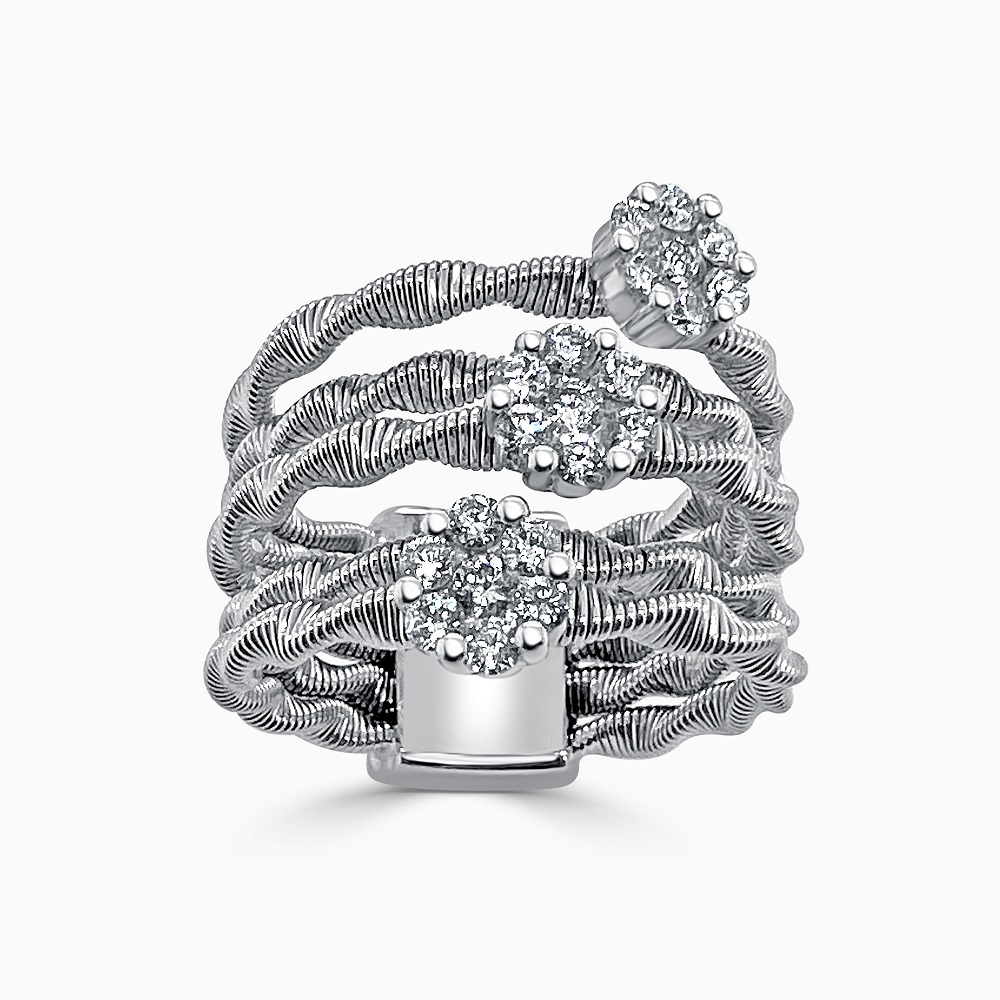 Florence Diamond Cluster Twist Ring