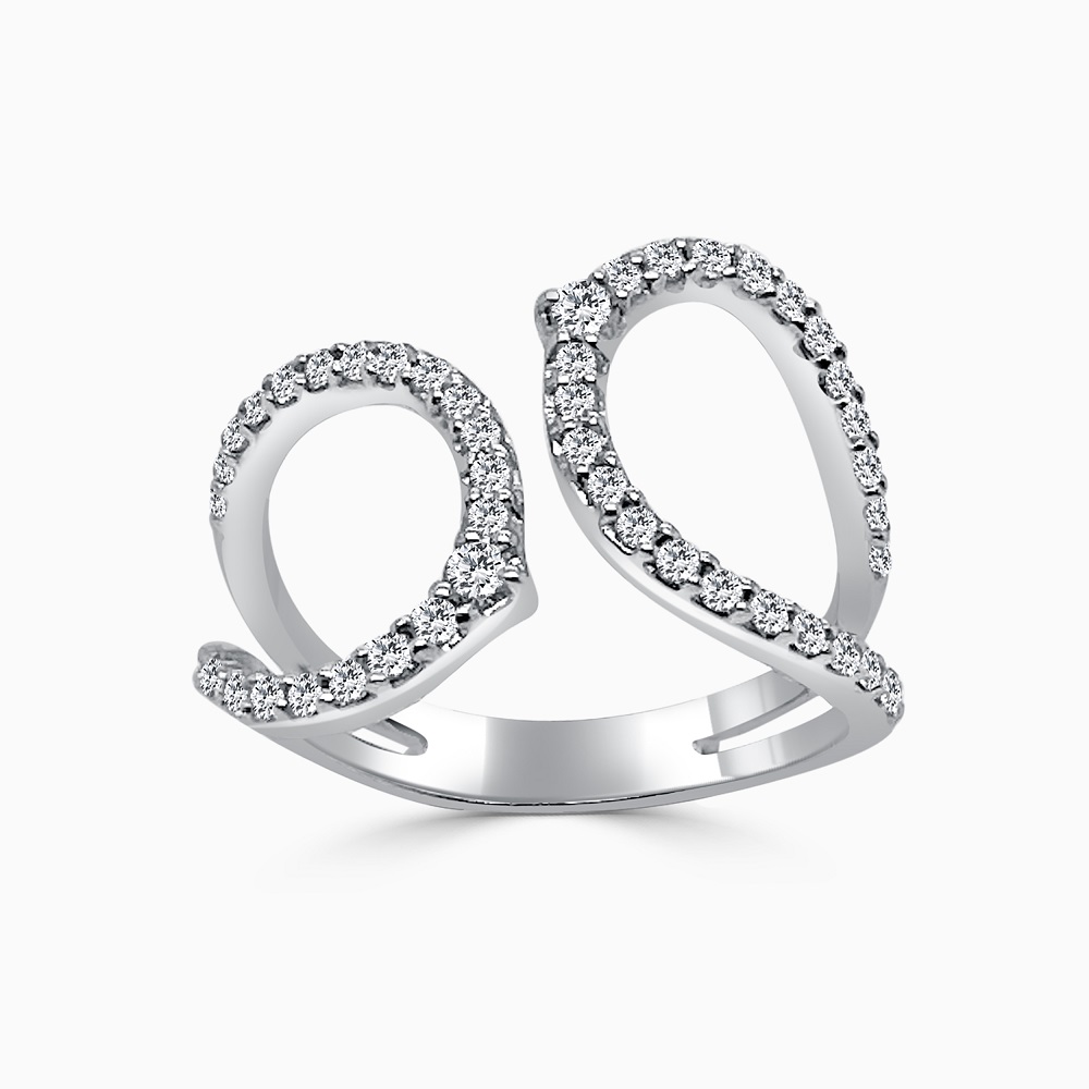Diamond Set Fluid Ring
