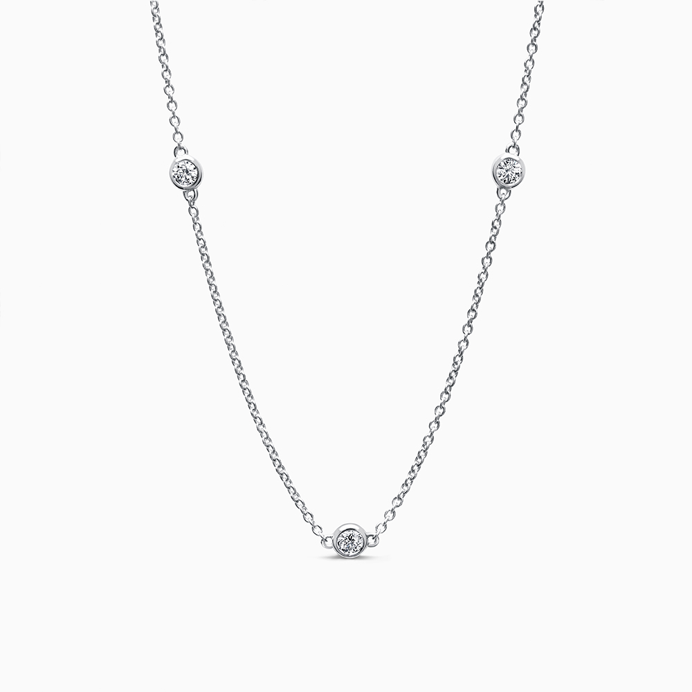 Diamond Spectacle Set Necklace 3 Stone
