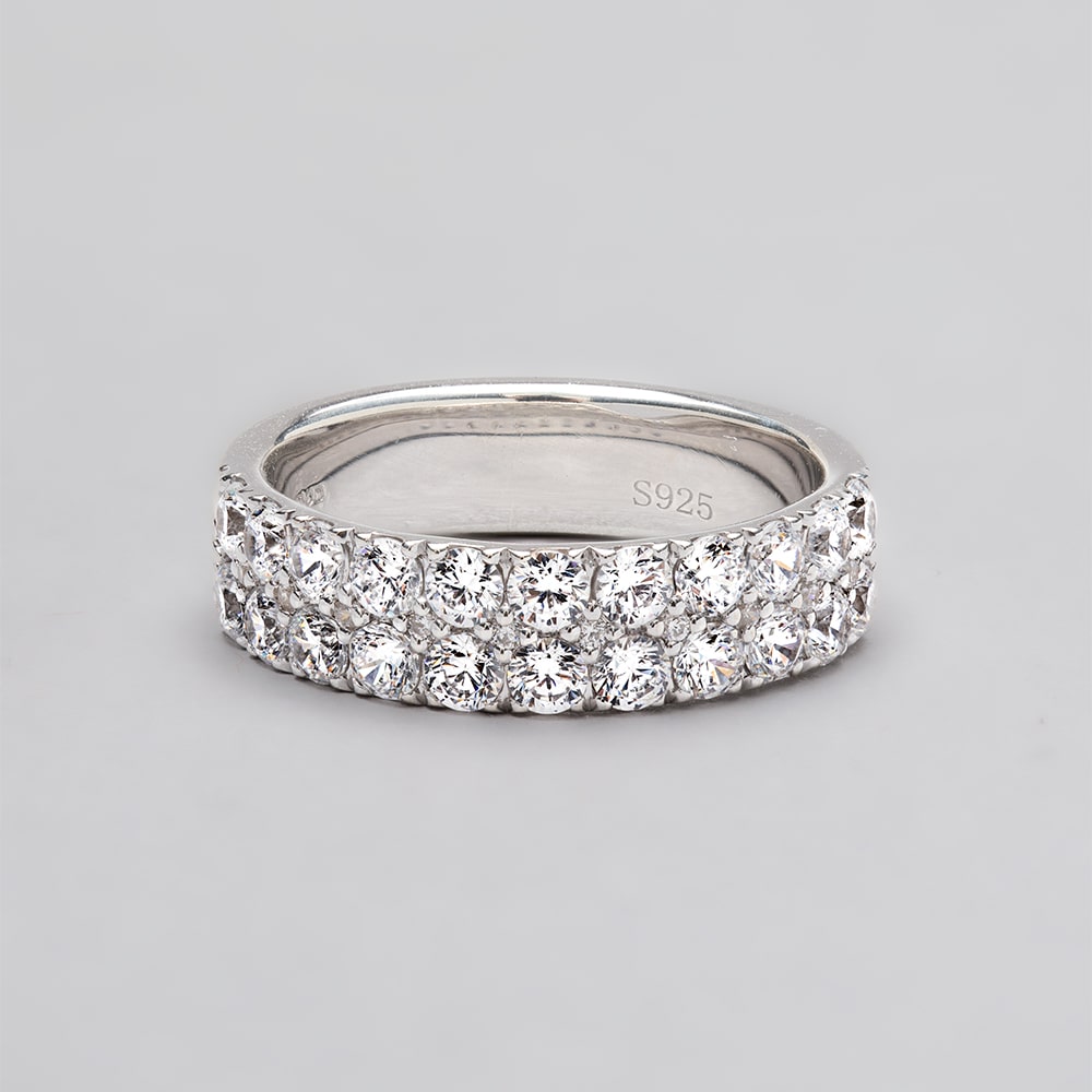 Cutdown With Micro Pave Eternity Ring