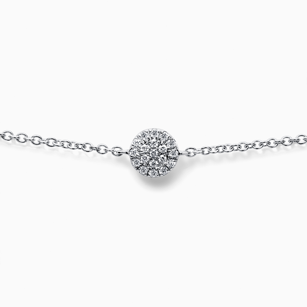 Pavé Circle Diamond Charm Bracelet