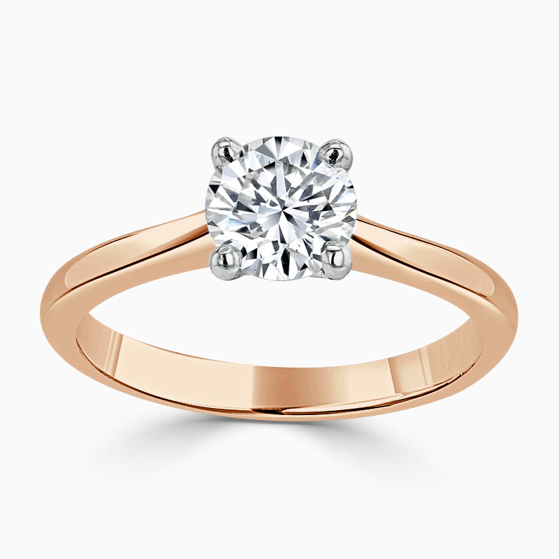 18ct Rose Gold Round Brilliant Classic Wedfit Engagement Ring with Round, 0.30ct, D Colour, SI1 Clarity -  GIA 6361076369 