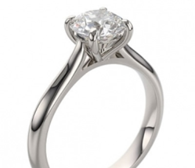 4-claw solitaire diamond engagement ring
