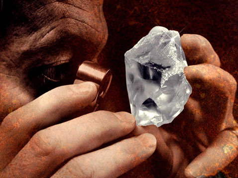 how diamonds are made - examination photo