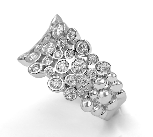 Diamond cluster dress ring 