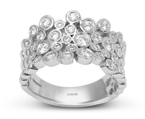 Diamond cluster dress ring