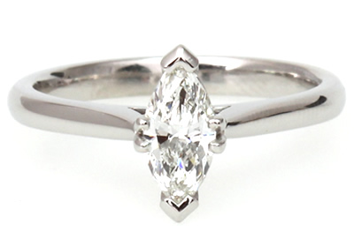 Marquise diamond engagement ring