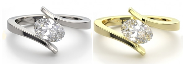 oval diamond cross over engagement rings