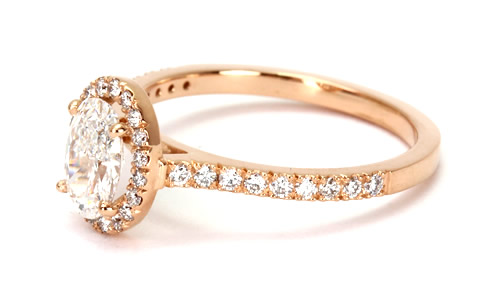 Rose gold diamond engagement ring 