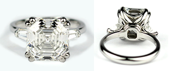 royal asscher diamond engagement ring 