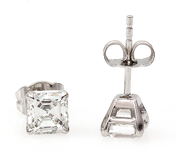 asscher cut diamond earrings 2