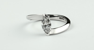 cross over engagement ring 