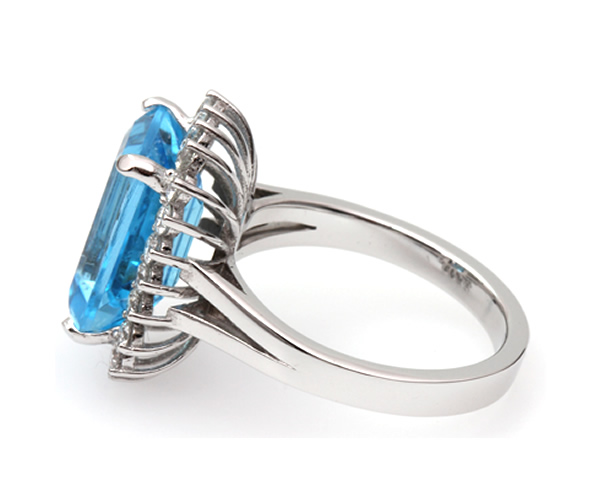 blue topaz and diamond dress ring 