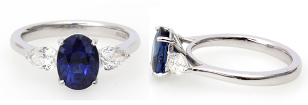 diamond and sapphire engagement ring