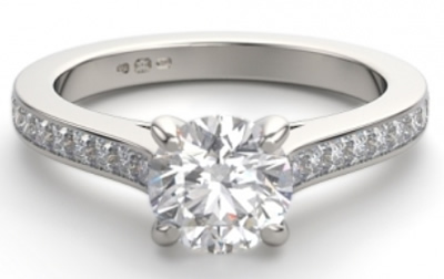 diamond shoulder engagement rings