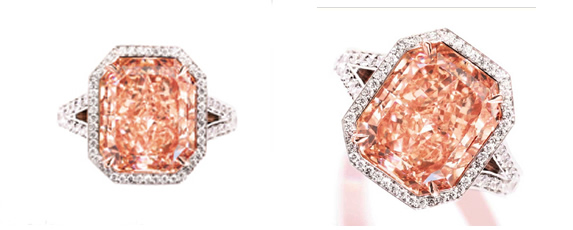 fancy intense pinkish orange diamond