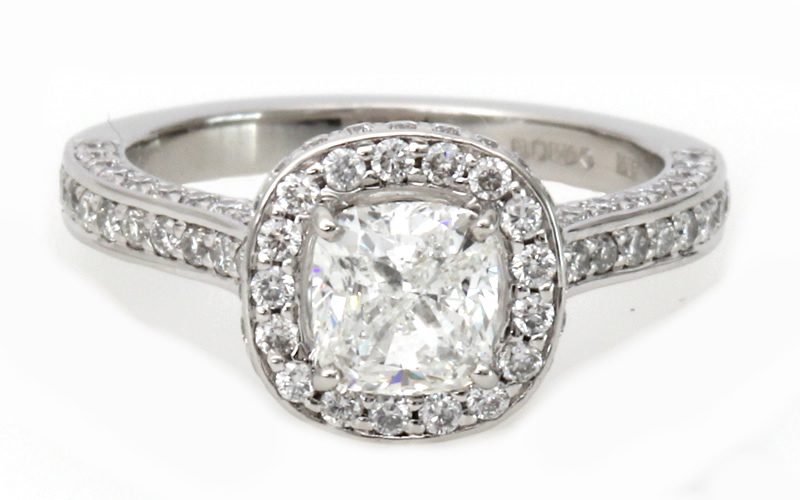 vintage inspired diamond engagement ring 