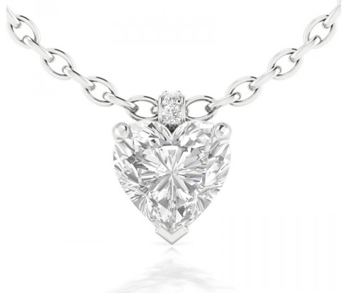 heart shaped diamond pendant