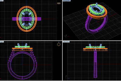 bespoke oval engagement ring computer design 