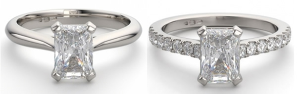radiant cut diamond engagement rings 