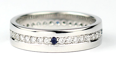 diamond and sapphire wedding ring