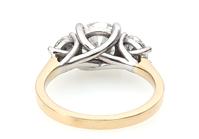 three stone engagement ring 