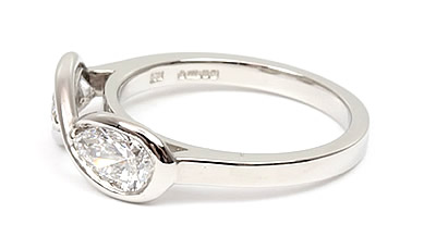 two pear shaped diamond ring 