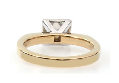 square cut diamond engagement ring 